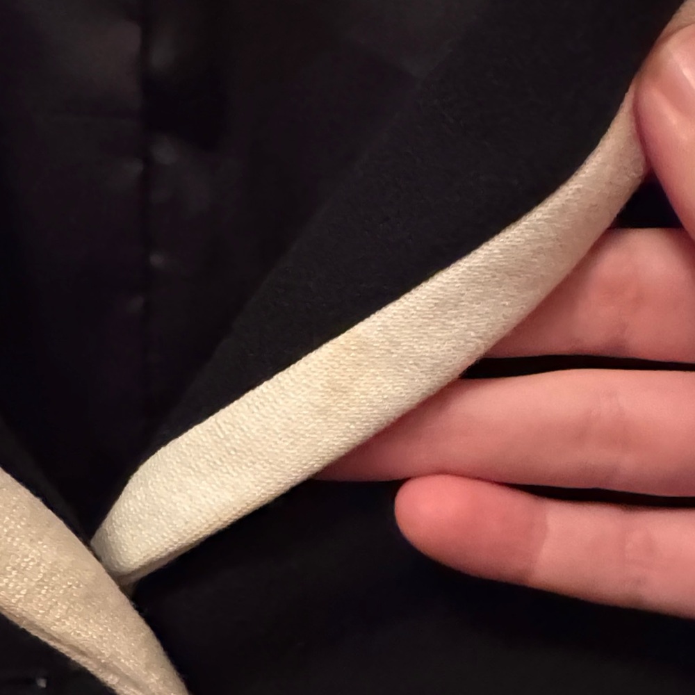 Theory Women's Black Blazer with White Trim - Picture 5 of 6